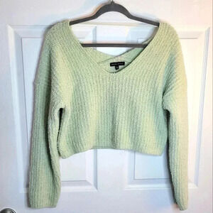 Kendall + Kylie Women's Visit Sweater-Green